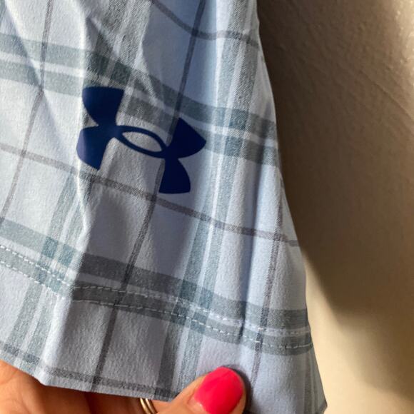 Under Armour Men's Blue Tide Chaser 2.0 Plaid Short Sleeve UPF 30 Size Small - Picture 4 of 12